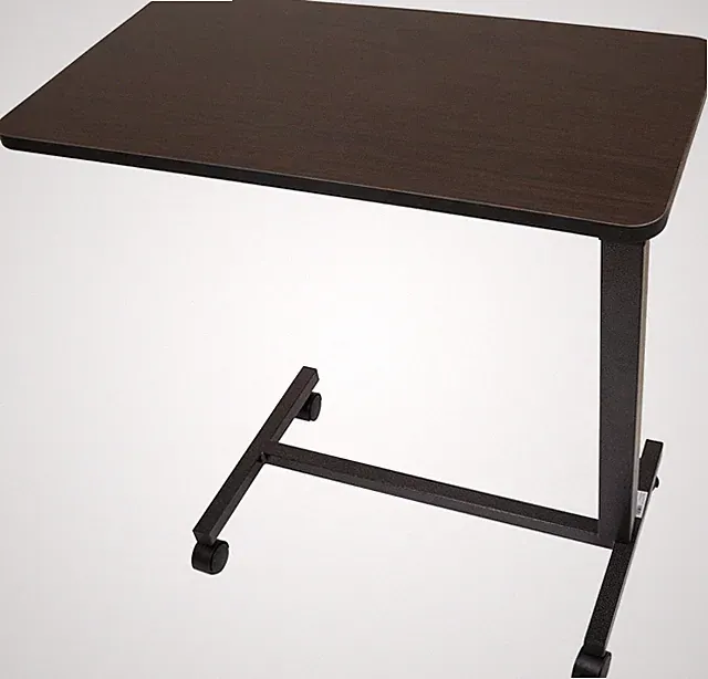 Adjustable Carex Overbed Table with Wheels - Perfect for Bed, Sofa, and Recliner