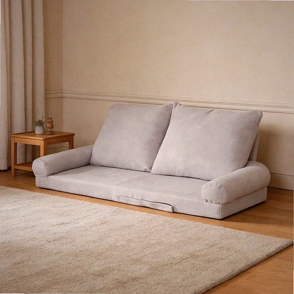Adjustable Convertible Fold-Out Sofa Bed, 18 Positions, White