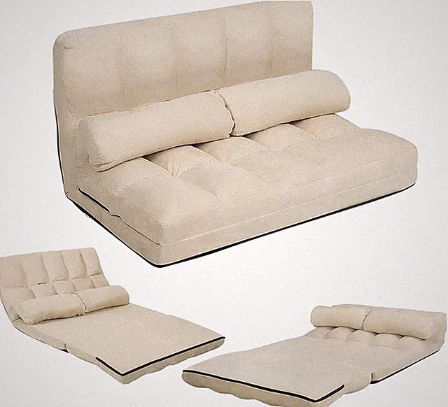 Adjustable Floor Sofa Bed with 6 Positions & 2 Pillows for Ultimate Comfort