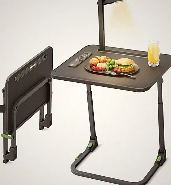 Adjustable Folding TV Tray Table - Versatile for Eating, Working & Crafting
