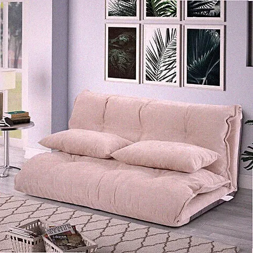 Adjustable Lazy Sofa Folding Futon Video Gaming Sofa with Two Pillows 4 Colors