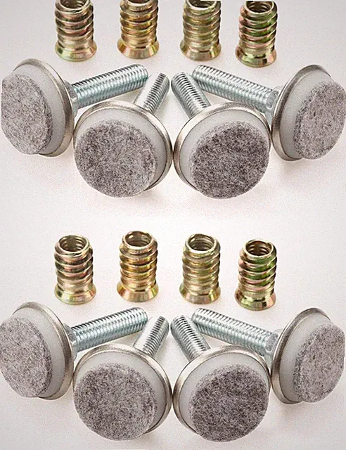 Adjustable Leveling Legs Furniture Levelers For Tables Chairs D34mm - Pack Of 8