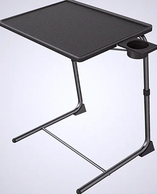 Adjustable TV Tray Table - TV Dinner Tray on Bed & Sofa, Comfortable Folding Tab