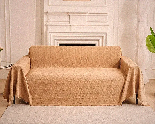 AIVIA Couch Cover Sheet Blanket, Slipcover for 3-4 Cushion High Backed Backre...