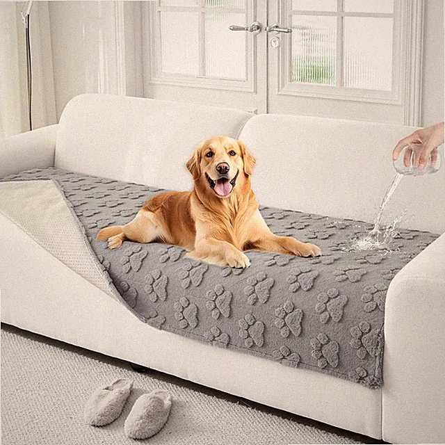 Akpgq Waterproof Couch Cover for Dogs - Grey 35x82 for 3 Cushion Sectional Sofa