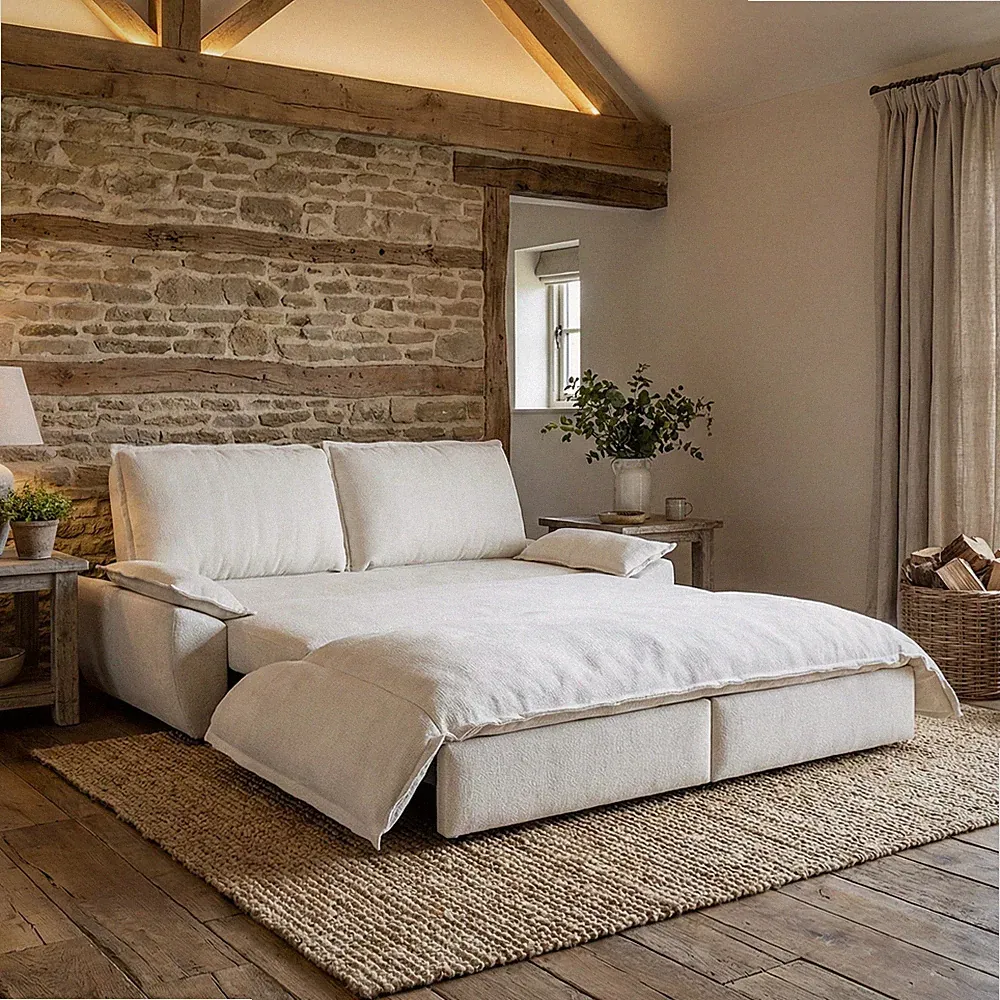 Alameda 73" Modern Velvet Queen Pull-Out Sleeper Sofa Bed with Wide Armrests