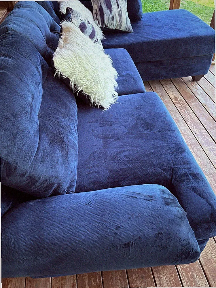 Albany Industries "Groovy Navy" Sectional Sofa