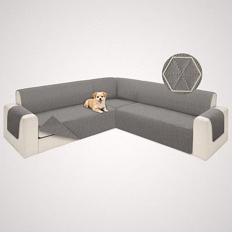 Aliecom Corner Sectional Couch Covers L Shape Sofa Covers Washable Reversible