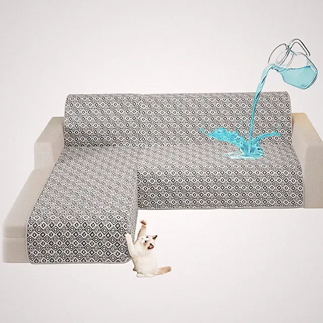 ALIECOM Sectional Couch Covers 100% Waterproof L Shape Sofa Cover Washable 2...