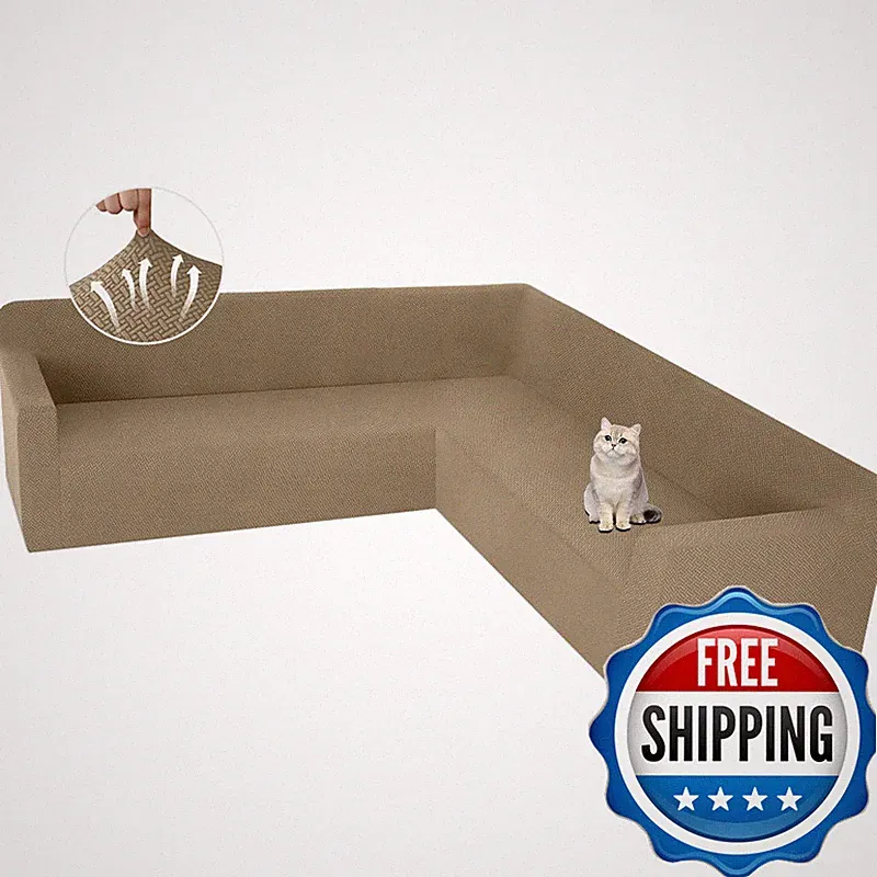 Aliecom Stretch Corner Sectional Couch Covers L Shape Sofa Covers Washable