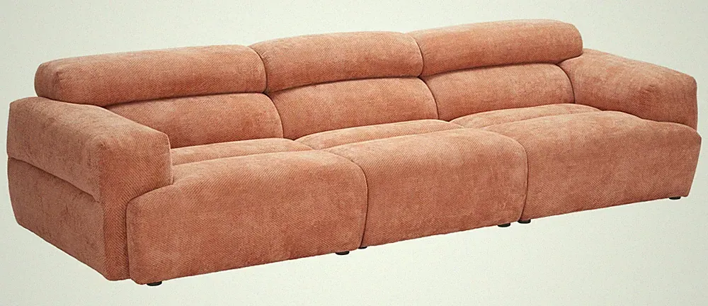 Alis Orange Performance Fabric Modular Sectional