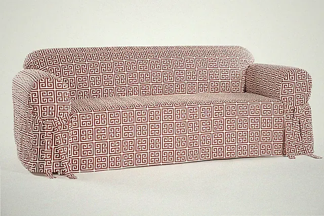 All cotton Roman Key Print Couch/Sofa/Loveseat/Arm Chair Slip Cover