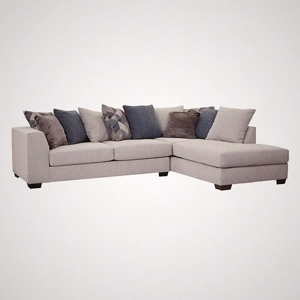 American Furniture Classics 8-S317V4-K Casual Comfort Sectional Sofa in Ivory