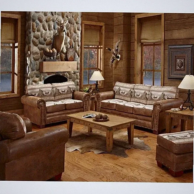American Furniture Classics 8500-60K Alpine Lodge Four Sofa Set
