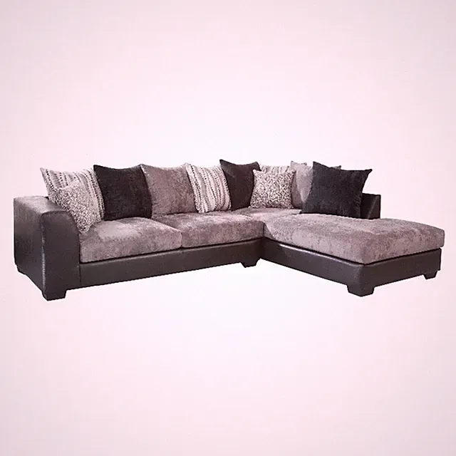 American Furniture Classics Casual Comfort Charcoal & Black L Shaped Sectional