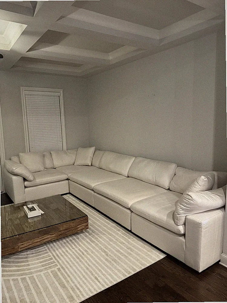 American Signature Plush Ivory Sectional