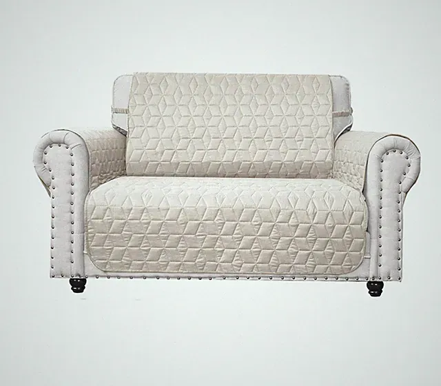 Ameritex Loveseat Cover Water-Resistant Quilted Furniture Protector with Back No