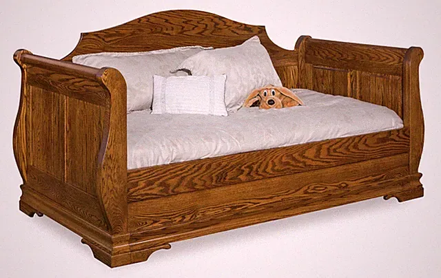 Amish Traditional Sleigh Daybed Solid Wood Trundle