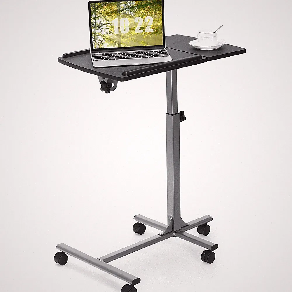 Angle & Height Adjustable Rolling Bed Side Desk Stand Over Sofa Bed Workstation