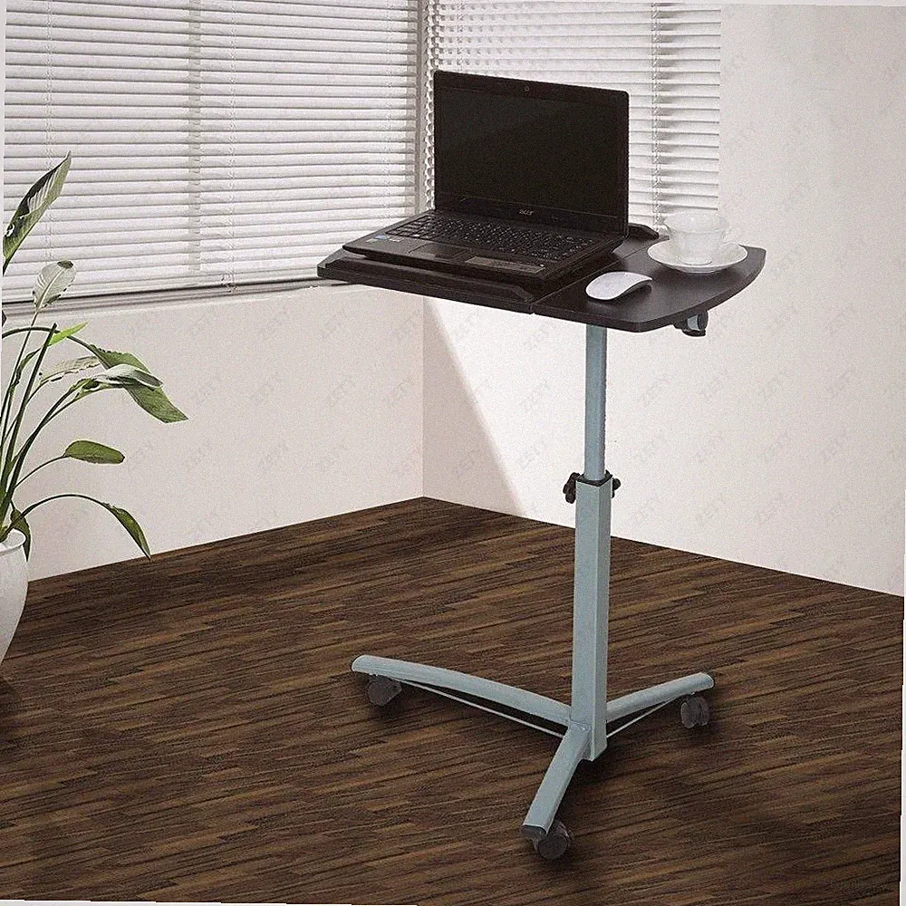 Angle Height Adjustable Rolling Laptop Desk Over Sofa Bed Notebook Table Stand