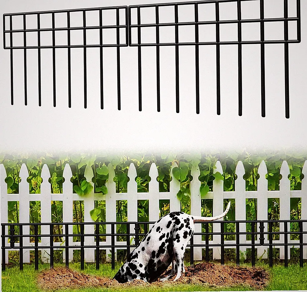 Animal Barrier Fence, 14 Pack No Dig Fence Panels,19.52Ft(L) X 13Inch(H) Garden