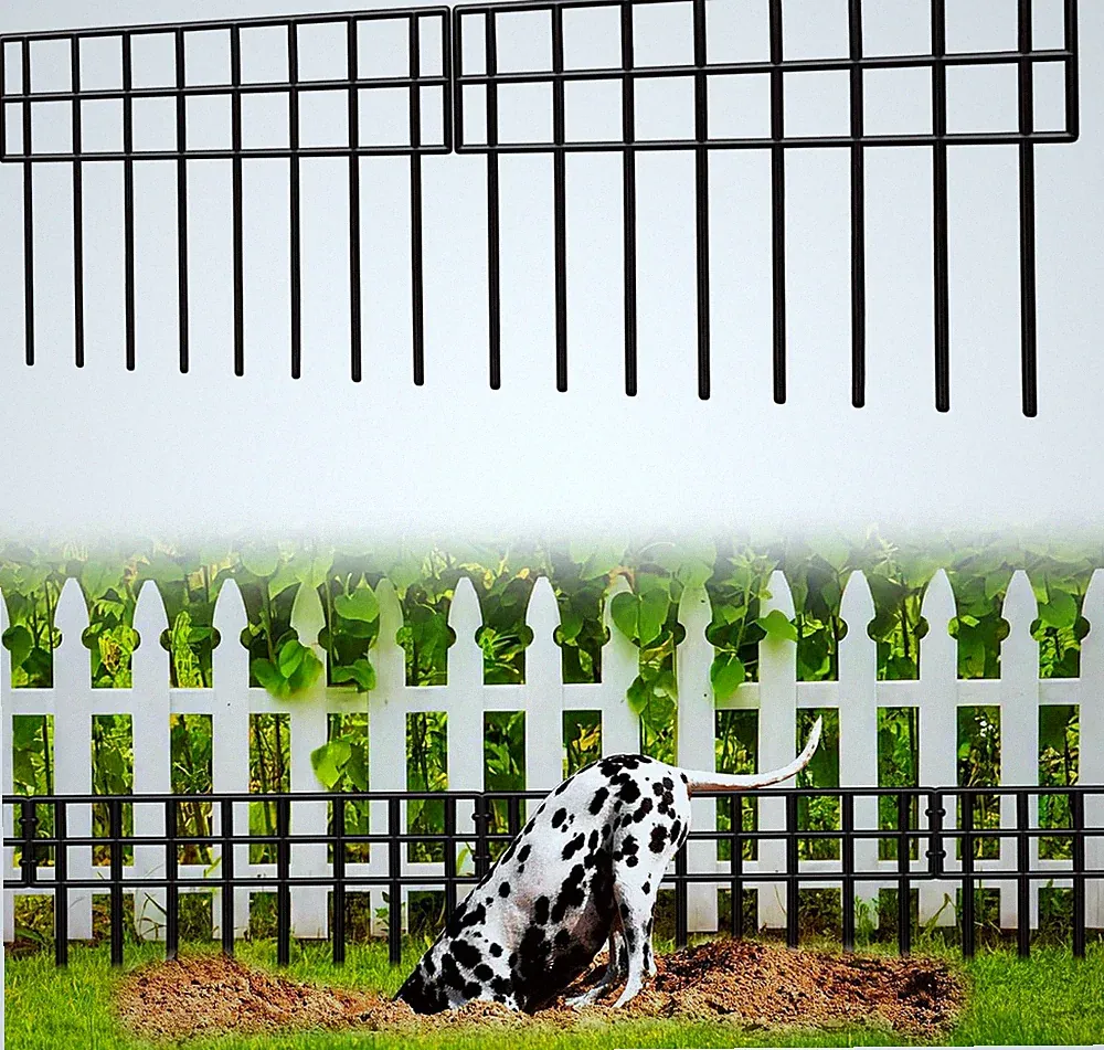 Animal Barrier Fence, 14 Pack No Dig Fence Panels,19.52Ft(L) X 13Inch(H) Garden