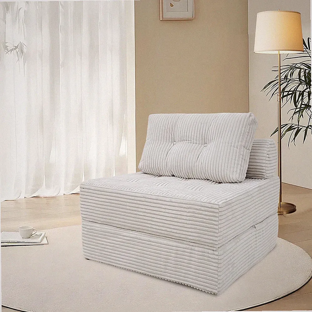 ANONER Memory Foam Folding Sofa Bed, Sectional Couches Pillow, Futon Floor