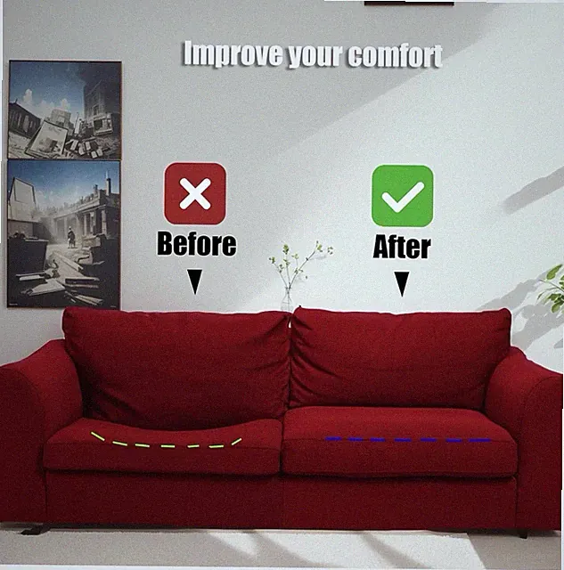Anti-Sag Sofa Cushion Support Inserts 20x20 in Black Foam, Cut to Size (3)