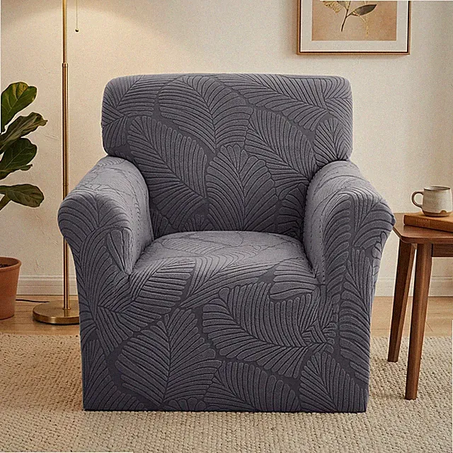 Anti Slip Cover with Foam Rods Elastic Stretch Sofa Protector Fit 1/2/3/4 Seats