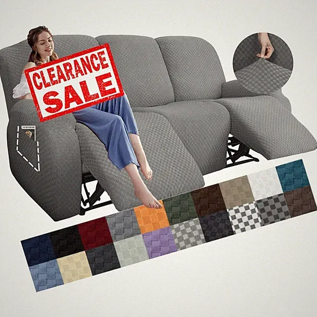 Anti-Slip Stretch Couch Cover with Side Pocket