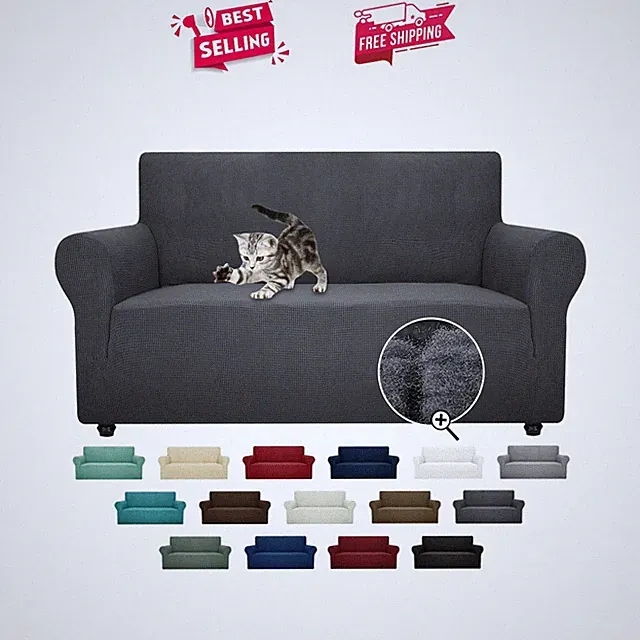 Anti-Slip Stretch Loveseat Cover - Stylish Protection for Living Room Sofas