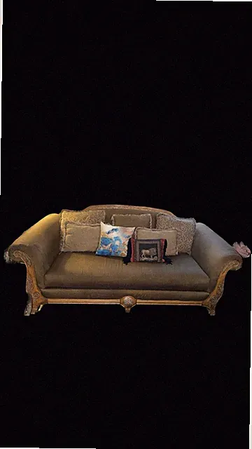 Antique 3-Piece Solid Wood Sofa Set