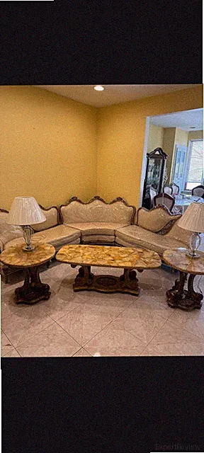 Antique Sofa With 2 End Tables & Coffee Table (JR)