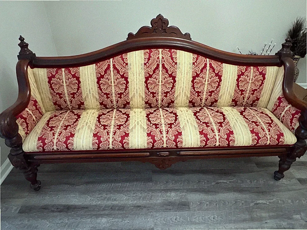 antique victorian settee couch sofa
