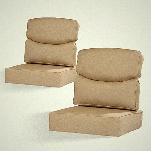 Aoodor 25x25x6in Patio Deep Seat Chair Cushions Set of 1 / 2, Outdoor Furniture