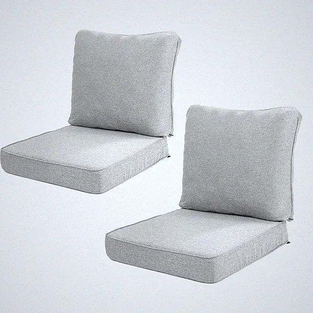 Aoodor 4 PCS Patio Chair Cushions Set of 2, Outdoor Furniture Seat/Back Cushions