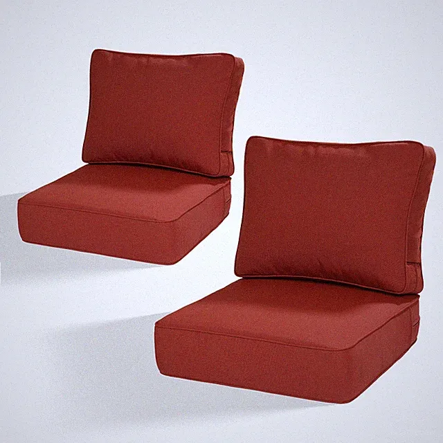 Aoodor Sunbrella Outdoor Patio Chair Cushions Set of 2 with Pocket Springs