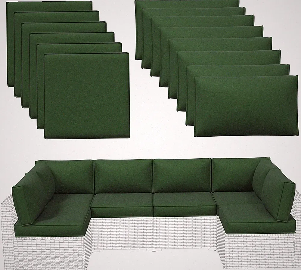 Aoxun Outdoor Replacement Cushions for Patio Furniture, Waterproof Sofa Cushion