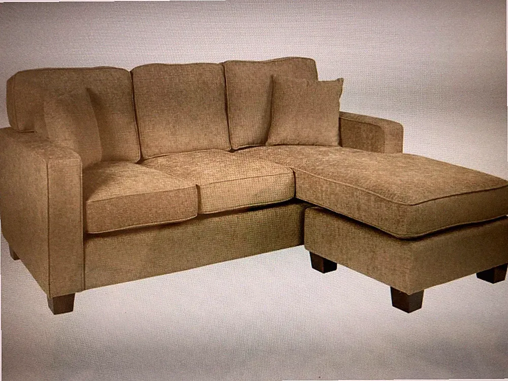 Apartment size left or right chaise sectional sofa
