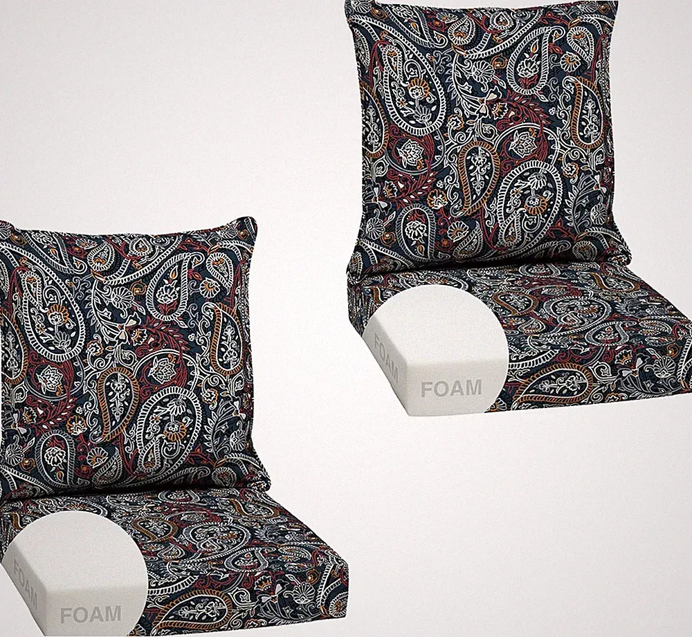 Arden Outdoor Foam Deep Seat Cushion Set (2-Pack), 24X24, Premium High-Density F