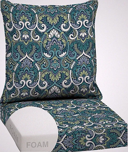 Arden Outdoor Foam Deep Seat Cushion Set, 24X24, Premium High-Density Foam, Neve