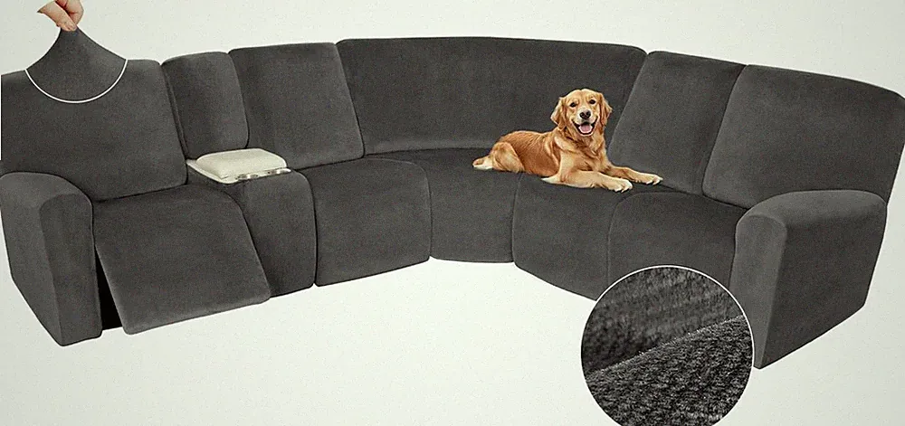 Arfntevss Sectional Recliner Couch Covers Velvet Washable Corner Sectional Sofa