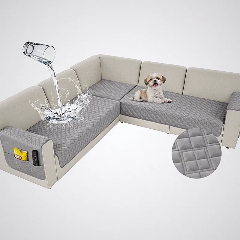 Arfntevss Waterproof Corner Sectional Couch Covers For Dogs Pet L Shape Sofa