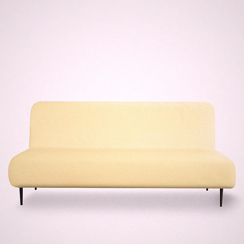 Armless Futon Cover - Easy to Install Stretch Sofa Bed Slipcover, Soft Elasti...