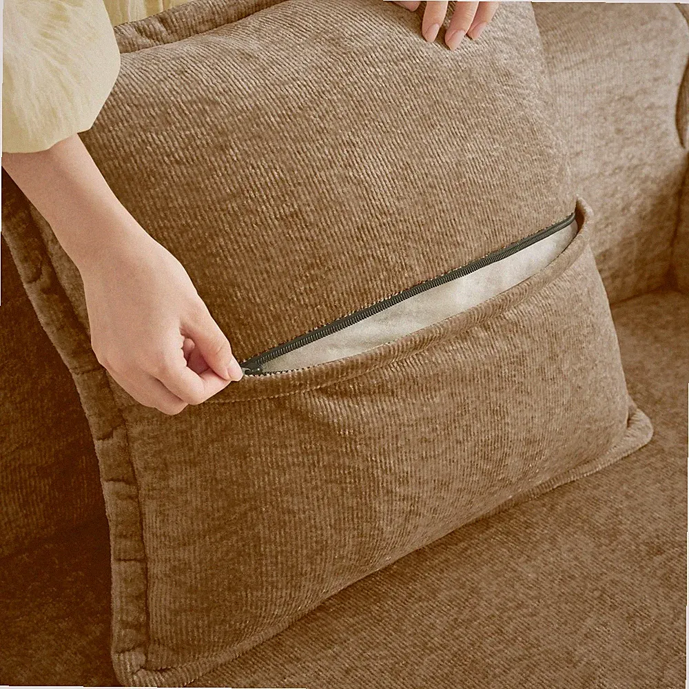 Armless Sofa Cloud Bone-Free System Modular With French Piping