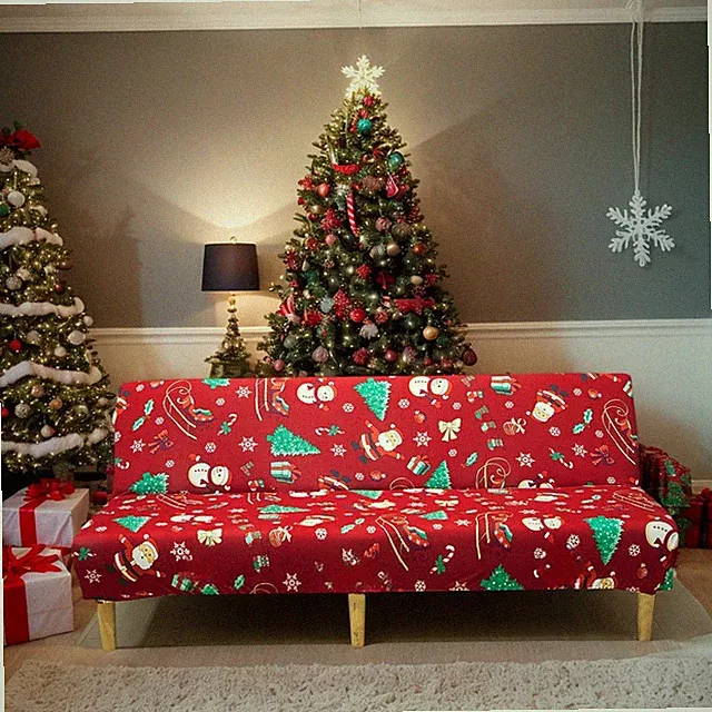 Armless Sofa Cover Stretch Couch Cover Furniture Protector Slipcover Pillowcase