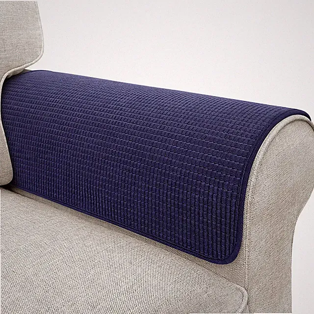 Armrest Cover Set of 2 Navy Blue 24"×20" for Sofa Armchair Loveseat Recliner