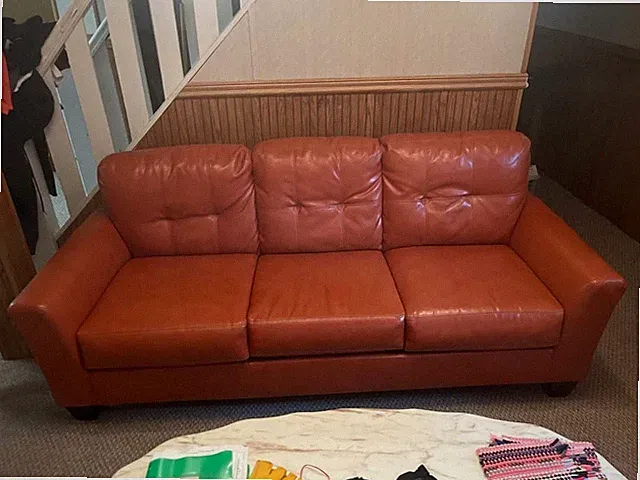Art Deco Sofa, 3 Cushion, Perfect Condition, 80” by 36” by 36”