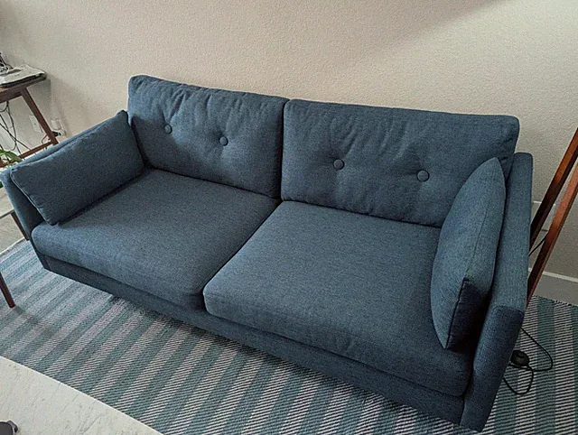 Article Blue 74" Loveseat/Sofa/Couch used