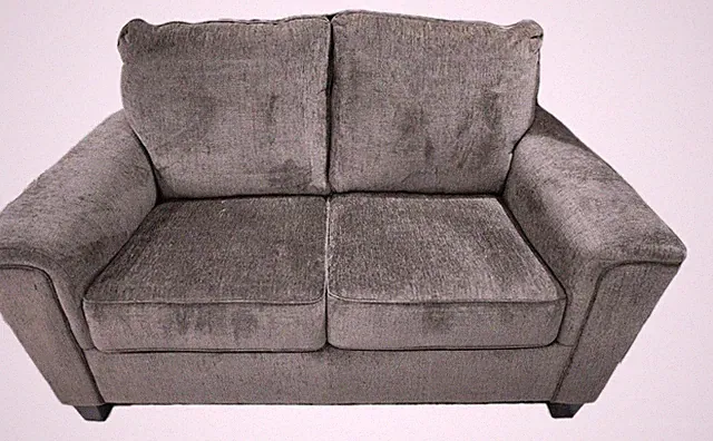 Ashley Abinger Gray Loveseat Couch 8390535 Smoke Chenille Sofa • LOCAL PICKUP